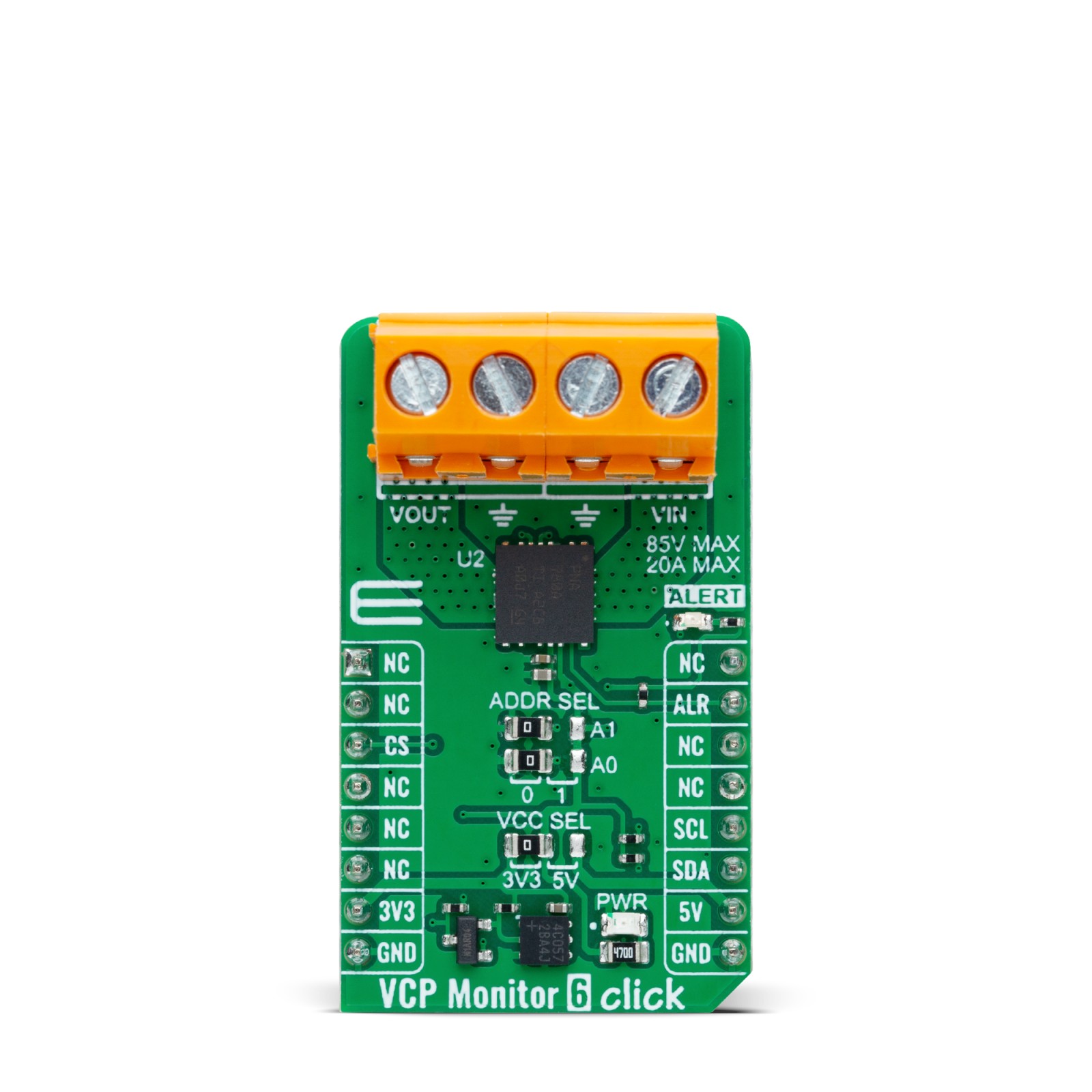 MikroElektronika MIKROE-6101 VCP Monitor 6 Click Power Monitor Development Board for MikroBus for Power Monitor