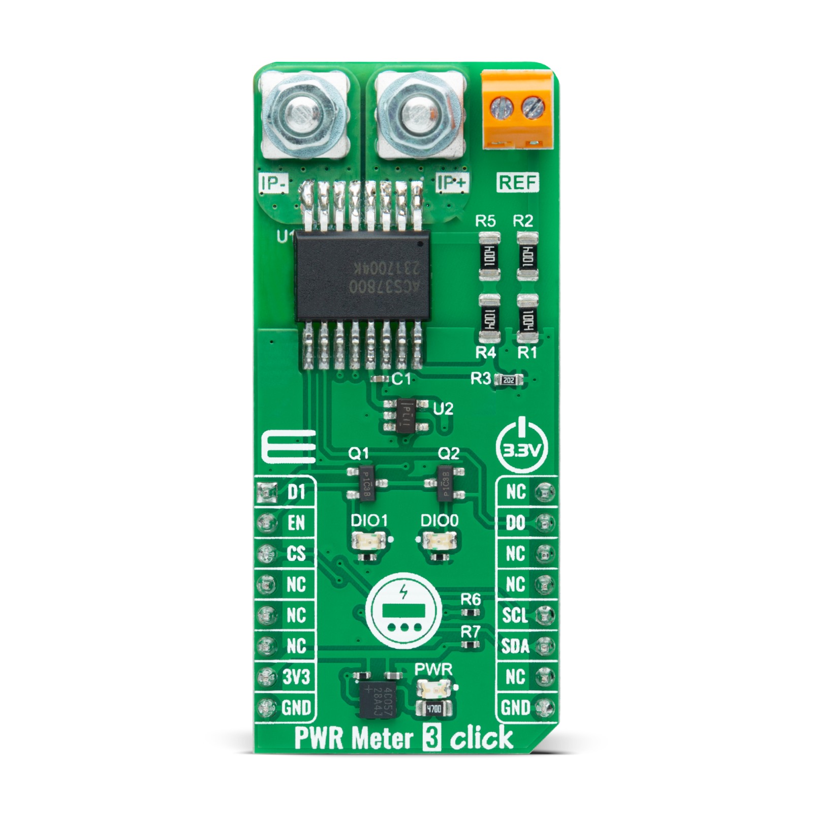 MikroElektronika MIKROE-6257 PWR Meter 3 Click-30A Power Monitor Development Board for MikroBus for Power Monitor