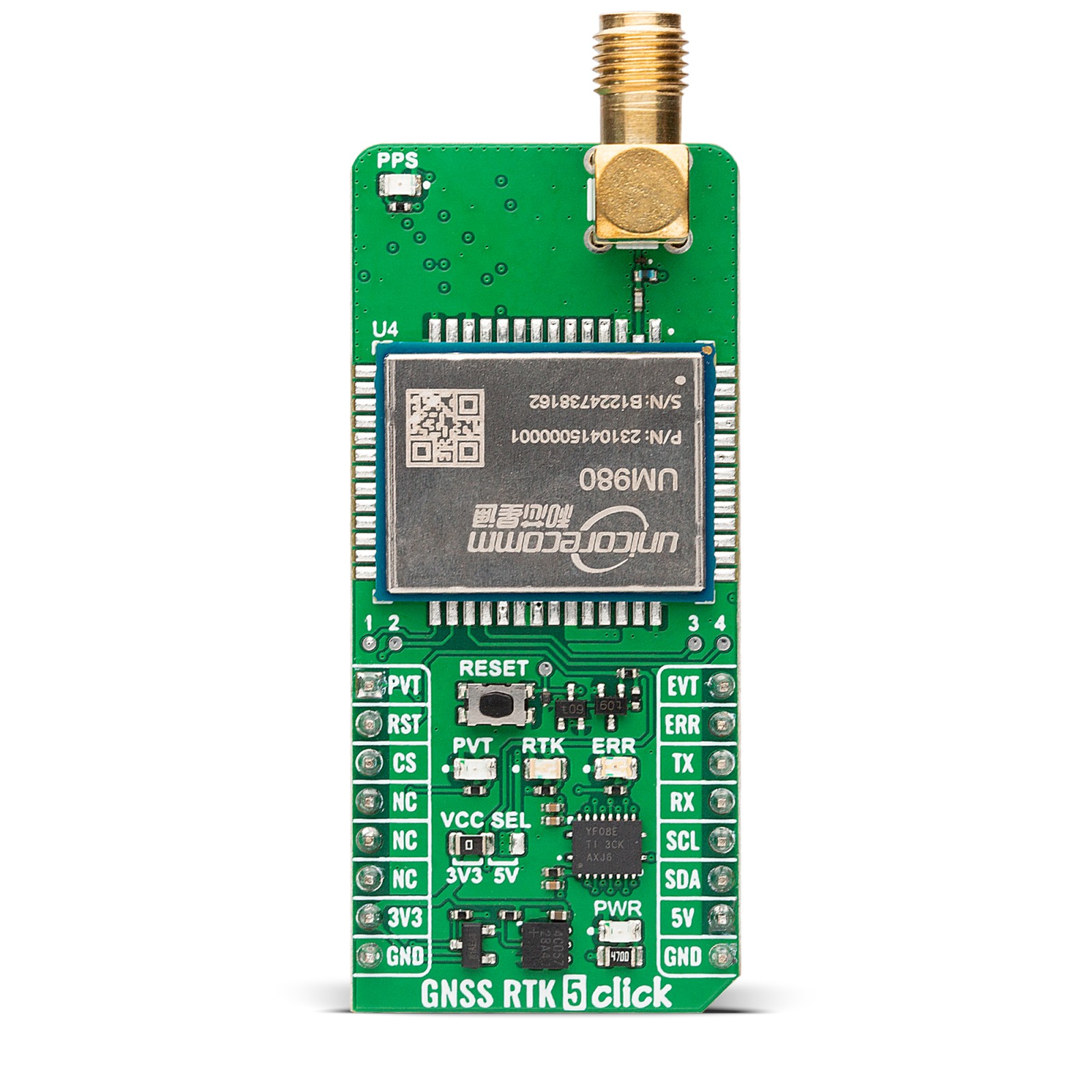 MikroElektronika GNSS RTK 5 Click Evaluation Board GNSS Evaluation Board for Navigation And Positioning Application