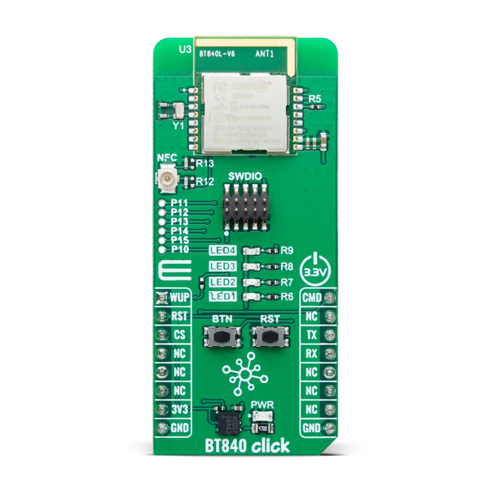 MikroElektronika BT840 Click Evaluation Board Evaluation Board for AdvanceBLE 2.4 MHz MIKROE-6454