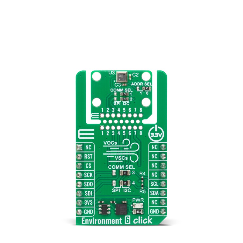 MikroElektronika Environment Click Environment Sensor Click Board for BME690 from Bosch Sensortec Wearables