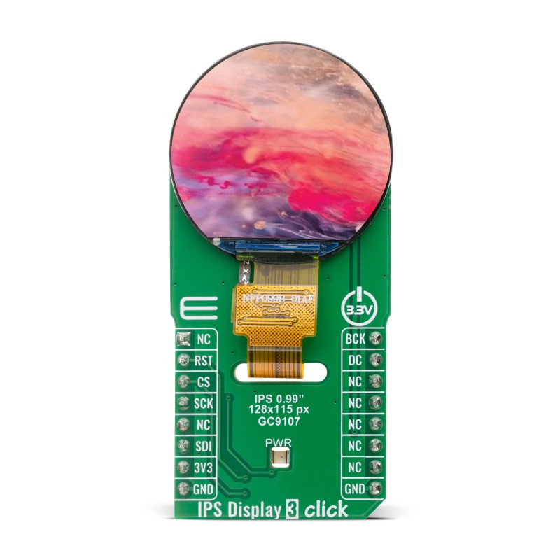MikroElektronika MIKROE-6542 IPS Display 3 Click TFT LCD Click Board With GC9107 for High-Quality Visual Interface
