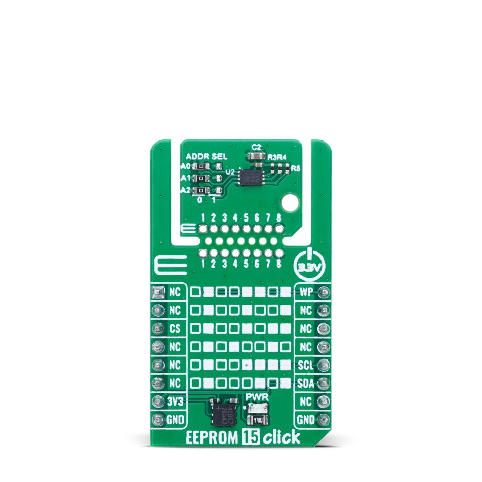 MikroElektronika MIKROE-6554 EEPROM 15 Click, EEPROM Add On Board for Serial EEPROM for MikroBus