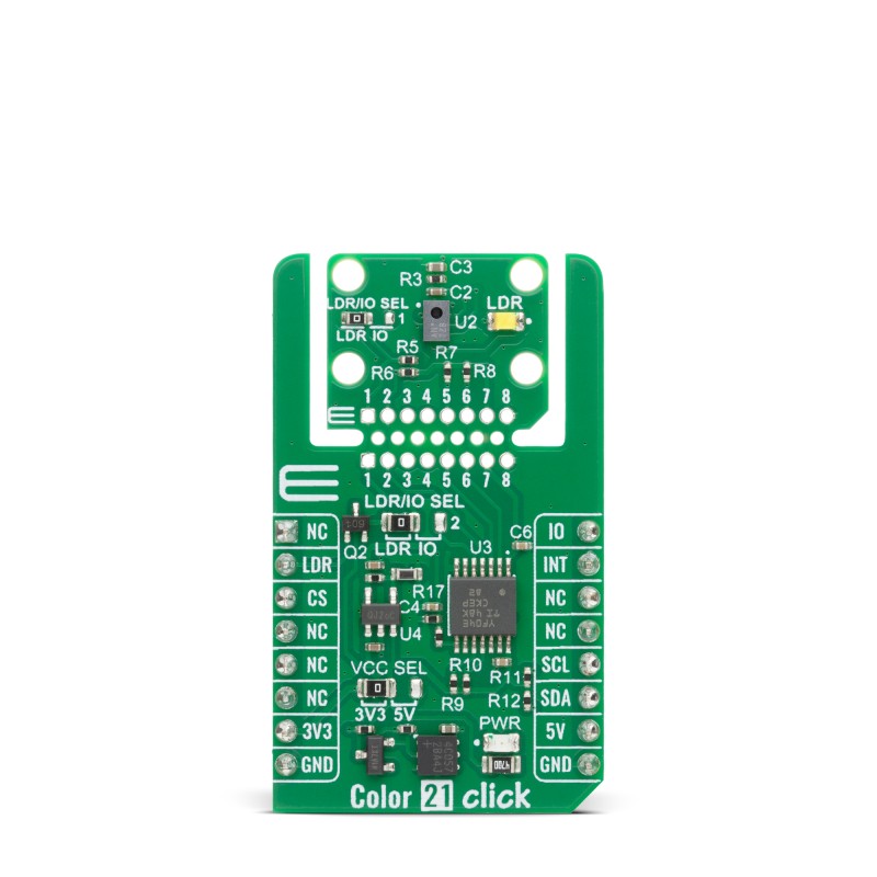 MikroElektronika MIKROE-6773 Color 21 Click Sensor Board for TCS3448 for Display color adjustment