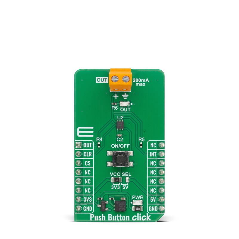 MikroElektronika MIKROE-6811 Push Button Click Interface Board for MAX16169 for Portable medical devices