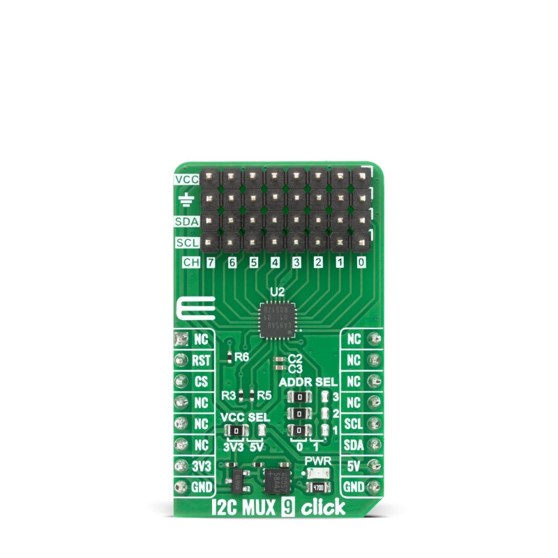 MikroElektronika MIKROE-6848 MUX 9 Click Add On Board for MikroBUS for NCA9548A