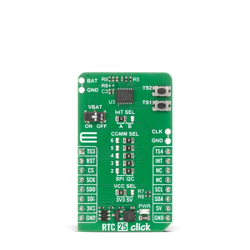 MikroElektronika MIKROE-6855 Click Board Calendar Add On Board for PCF2131 for MikroBUS