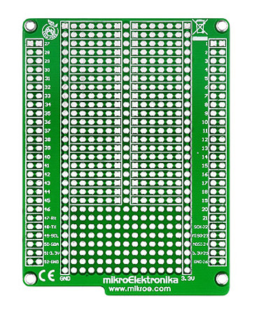 MikroElektronika MIKROE-767 mikromedia PROTO 71.12 mm Expansion Board for PIC18FJ, PIC24, PIC32, XMEGA, dsPIC33