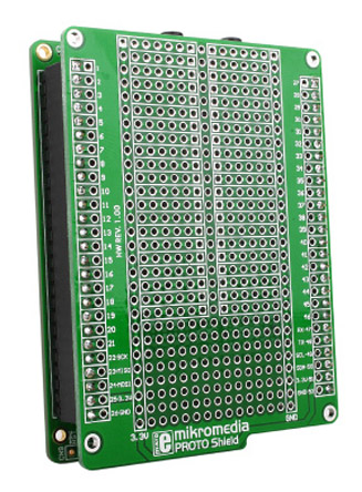 mikroe-767 MikroElektronika MIKROE-767 mikromedia PROTO 71.12 mm Expansion Board for PIC18FJ, PIC24, PIC32, XMEGA, dsPIC33