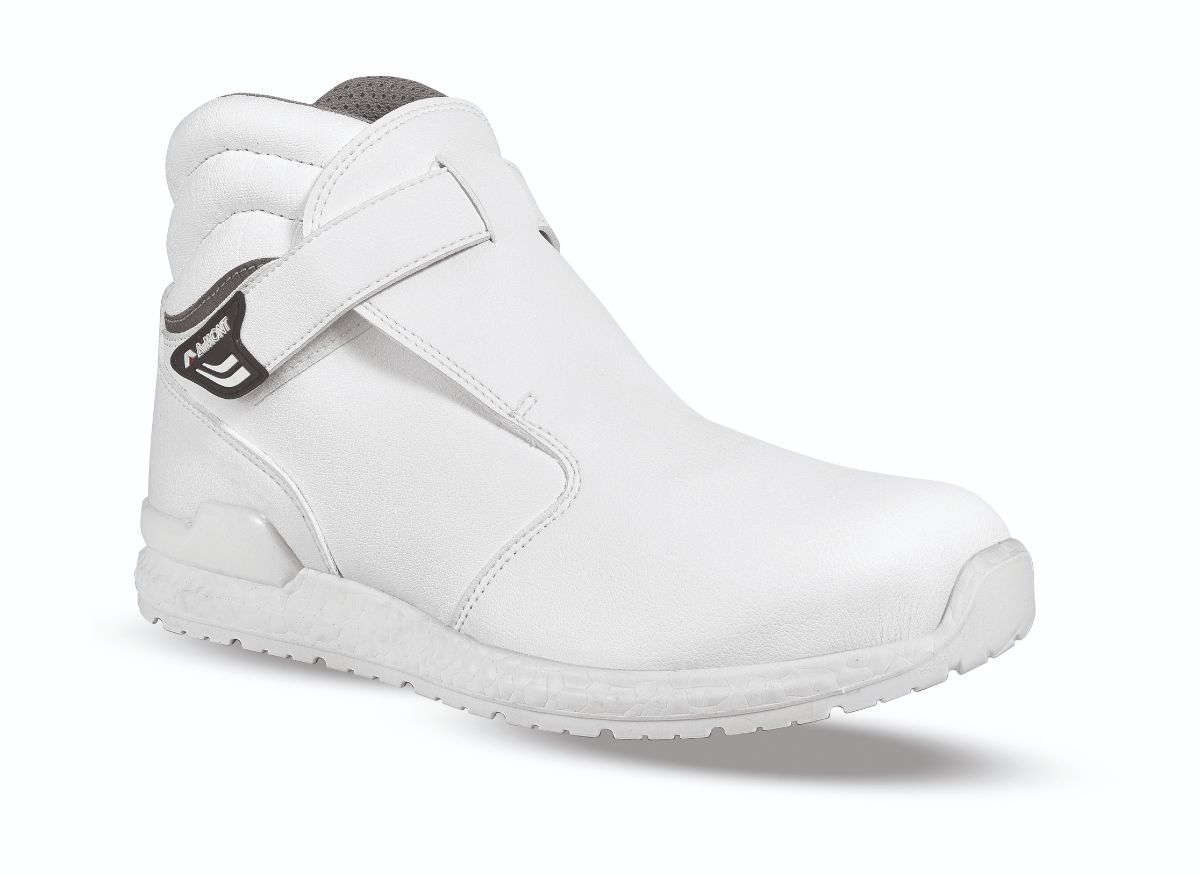 AIMONT MILK ABI21 White, Grey Aluminium Toe Capped Men's Safety Boots 11, EU 46 DGUV 112-191, standard 12568:2010