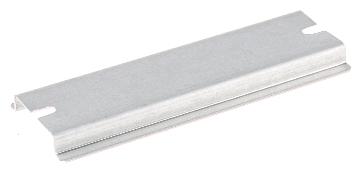 Fibox Steel Unperforated DIN Rail, 100 mm x 35mm x 7.5 mm