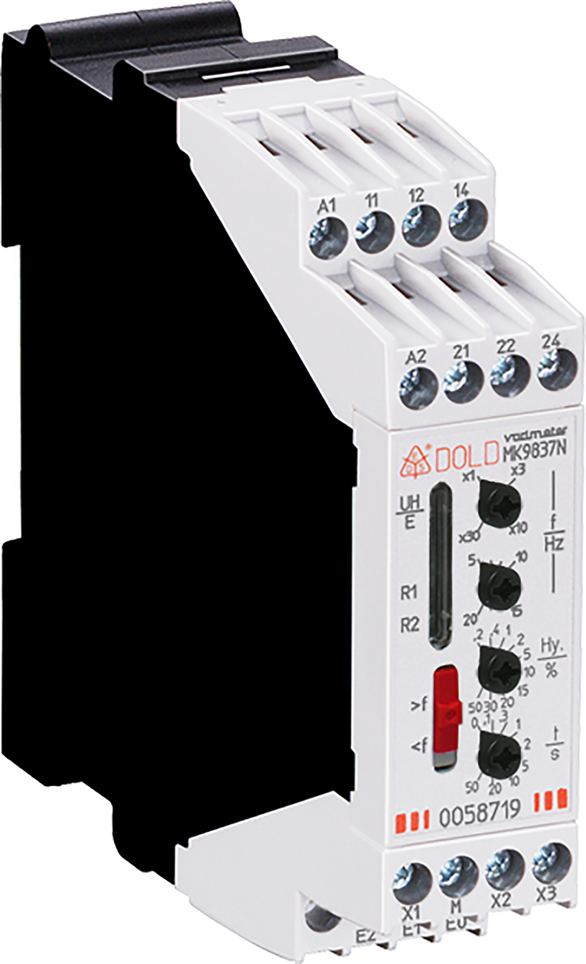 Dold Monitoring Relay, DPDT, DIN Rail, 24 V dc, 115V ac, 230 V ac