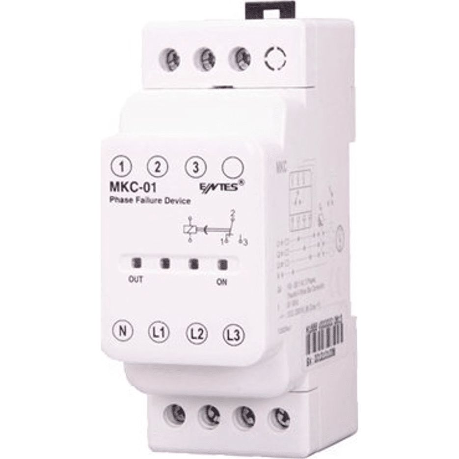 ENTES Phase/Voltage Monitoring Relays, 3 Phase, 1 CO, DIN Rail