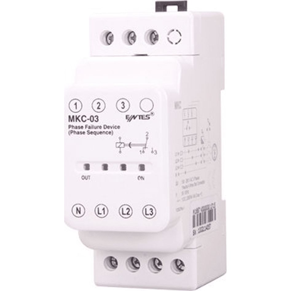 ENTES Phase/Voltage Monitoring Relays, 3 Phase, 1 CO, DIN Rail