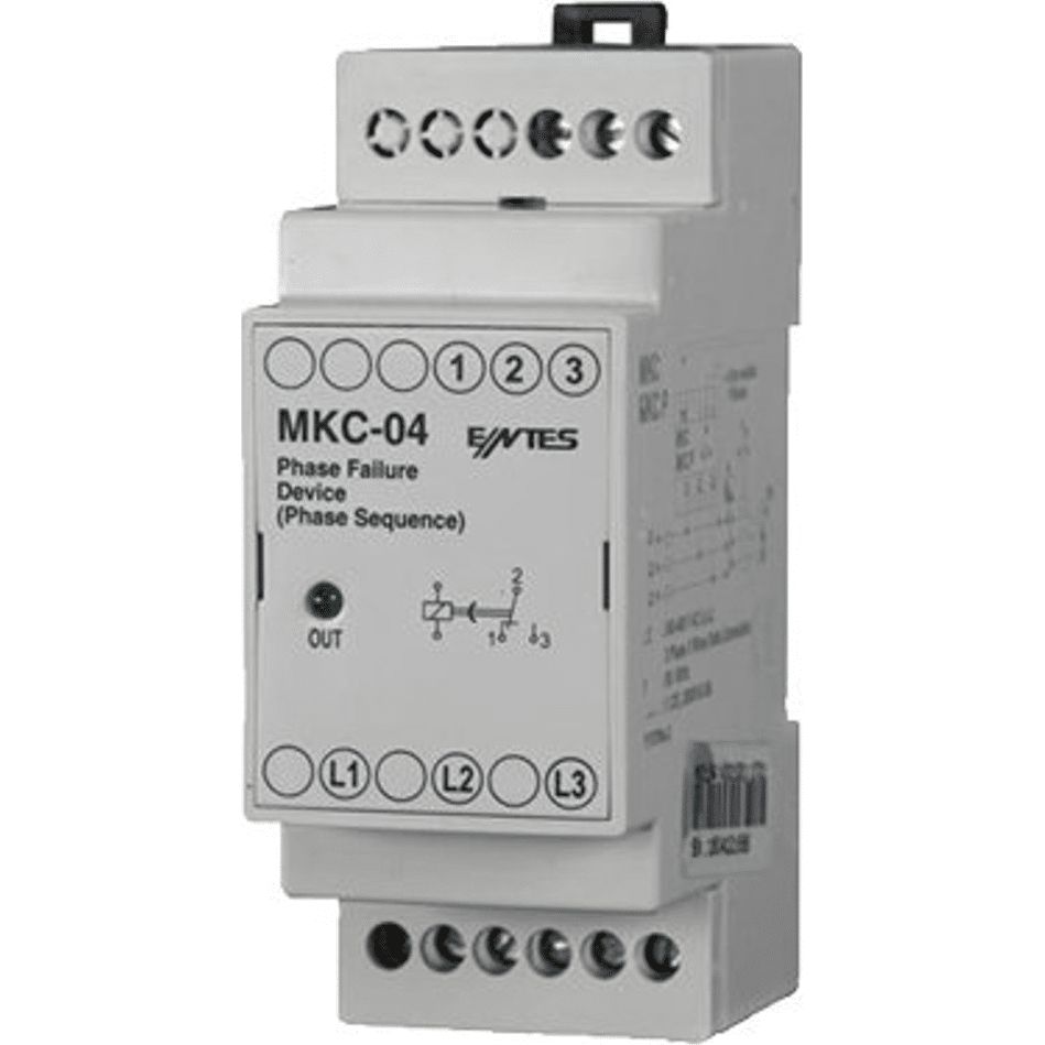 ENTES Phase/Voltage Monitoring Relays, 3 Phase, 1 CO, Rail, DIN Rail
