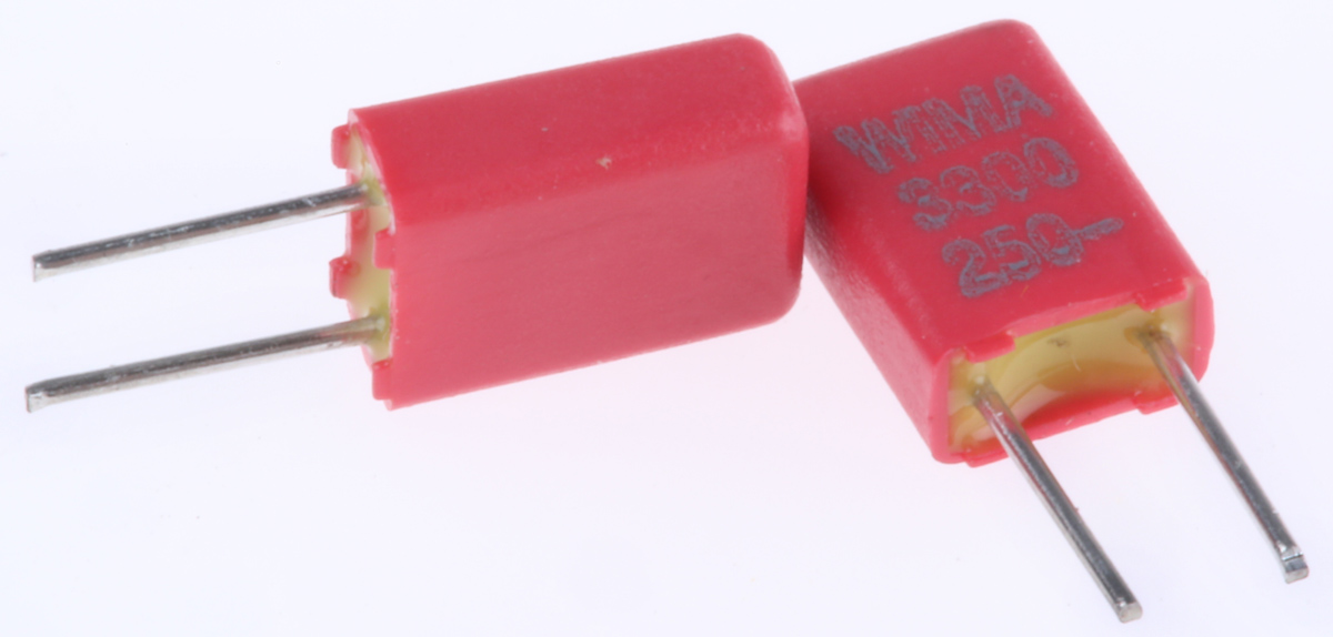 WIMA MKS02 Film Capacitor 3.3 nF 160V ac 250 V dc, Through Hole