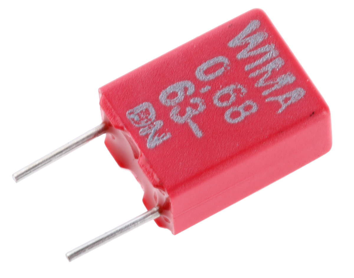 WIMA MKS2 Film Capacitor 680 nF 40V ac 63 V dc, Through Hole