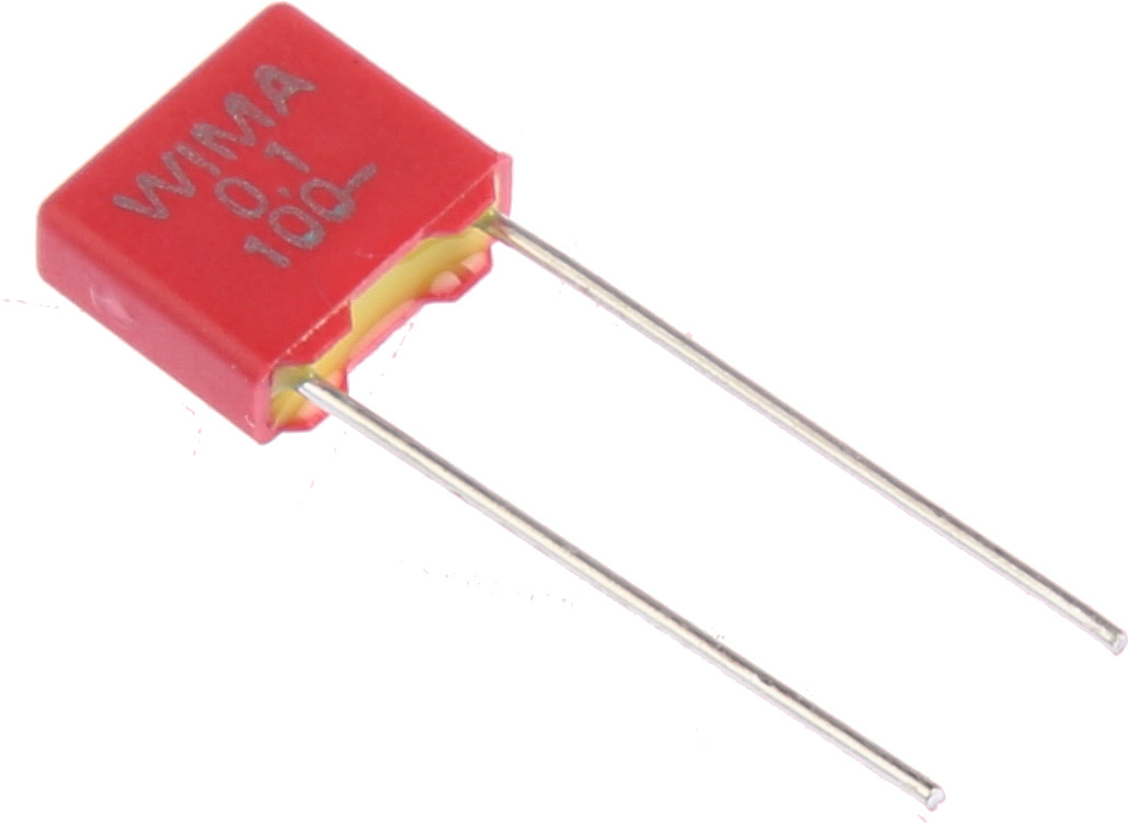 WIMA MKS2 Film Capacitor 100 nF 63V ac 100 V dc, Through Hole