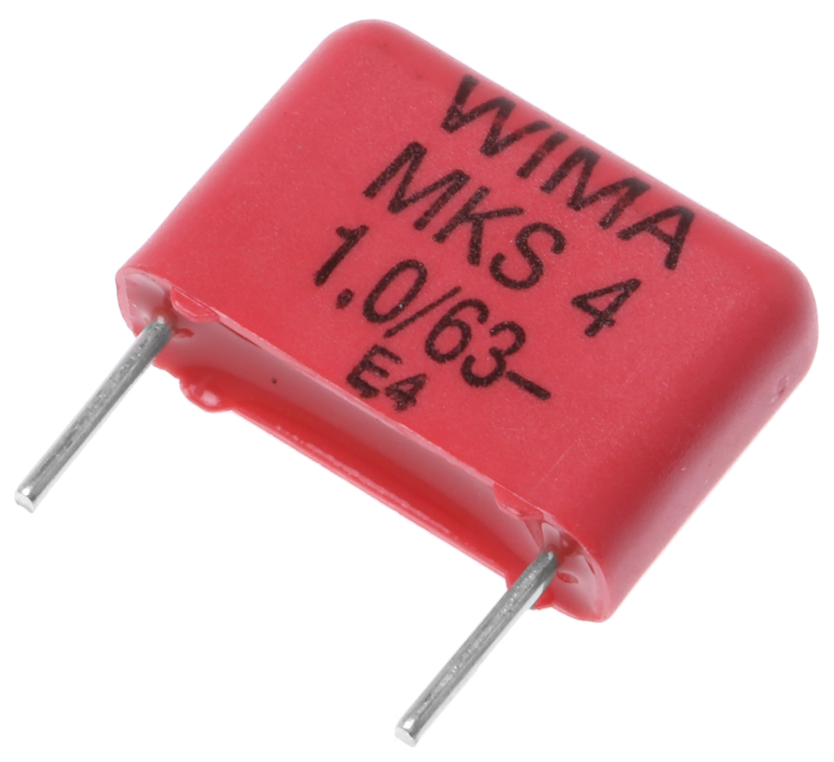 WIMA MKS4 Film Capacitor 1 μF 40V ac 63 V dc, Through Hole