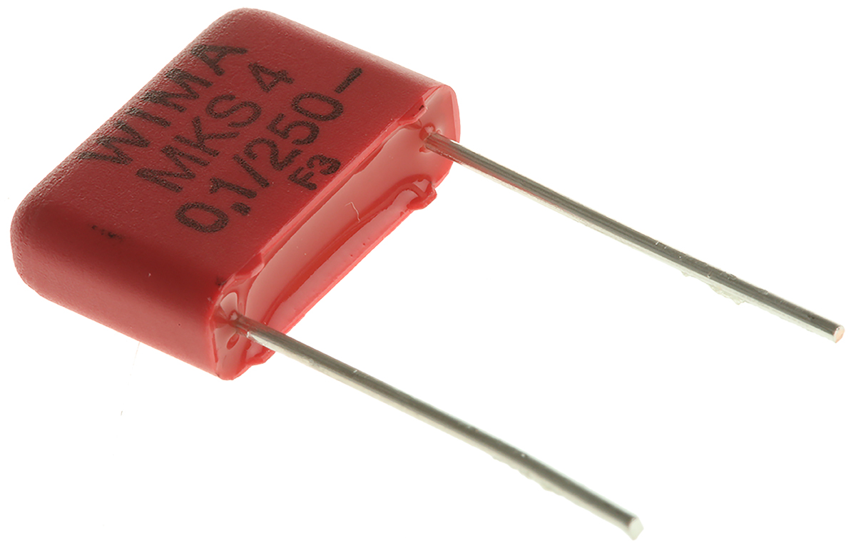 WIMA MKS4 Film Capacitor 100 nF 160V ac 250 V dc, Through Hole