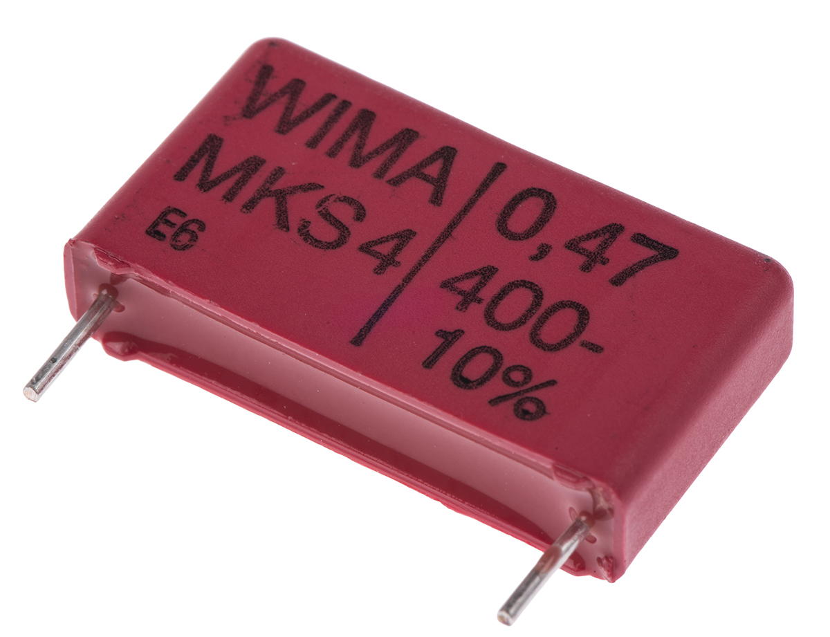 WIMA MKS4 Film Capacitor 470 nF 200V ac 400 V dc, Through Hole