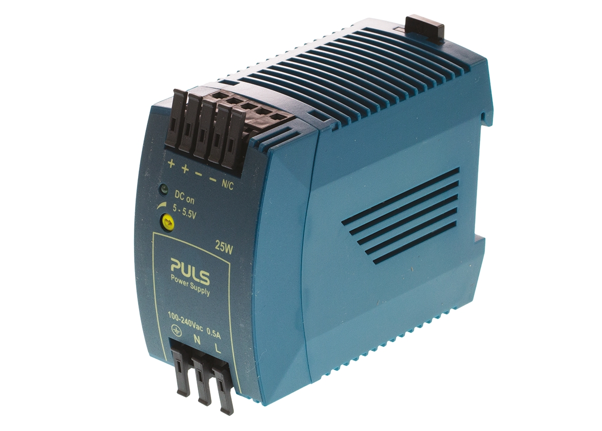 PULS MiniLine Switched Mode DIN Rail Power Supply 240V ac 5.5V dc, 5 A Output 25 W