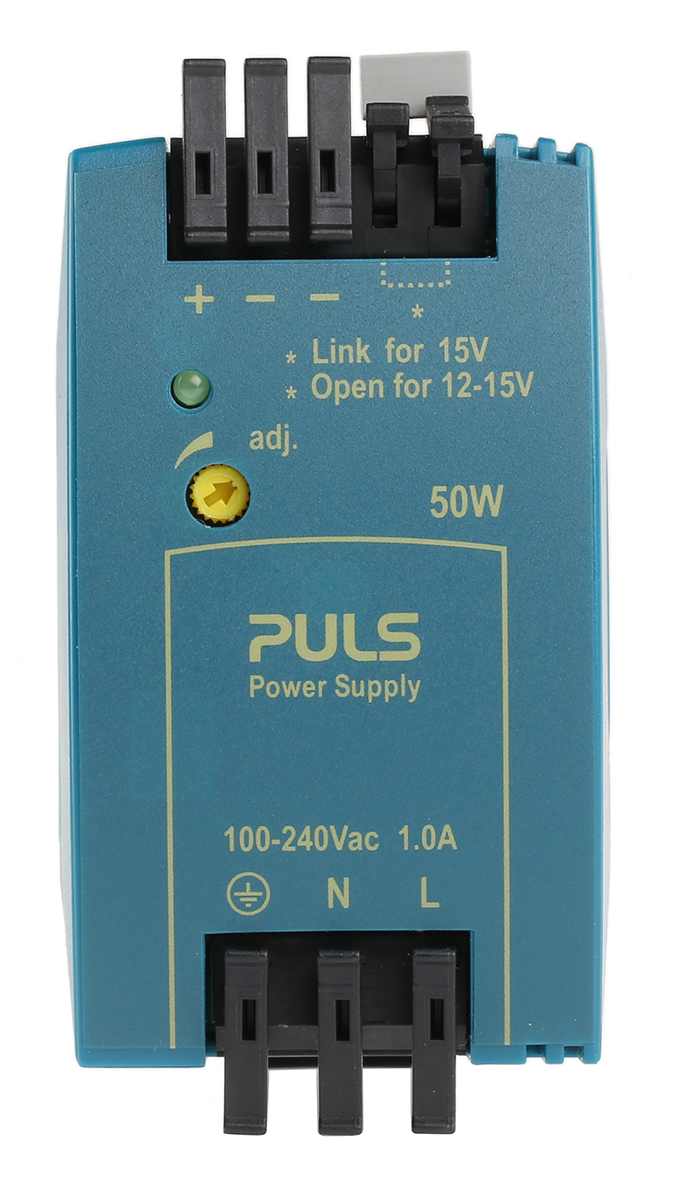 PULS MiniLine Switched Mode DIN Rail Power Supply 240V ac 15V dc, 4.2 A Output 50 W