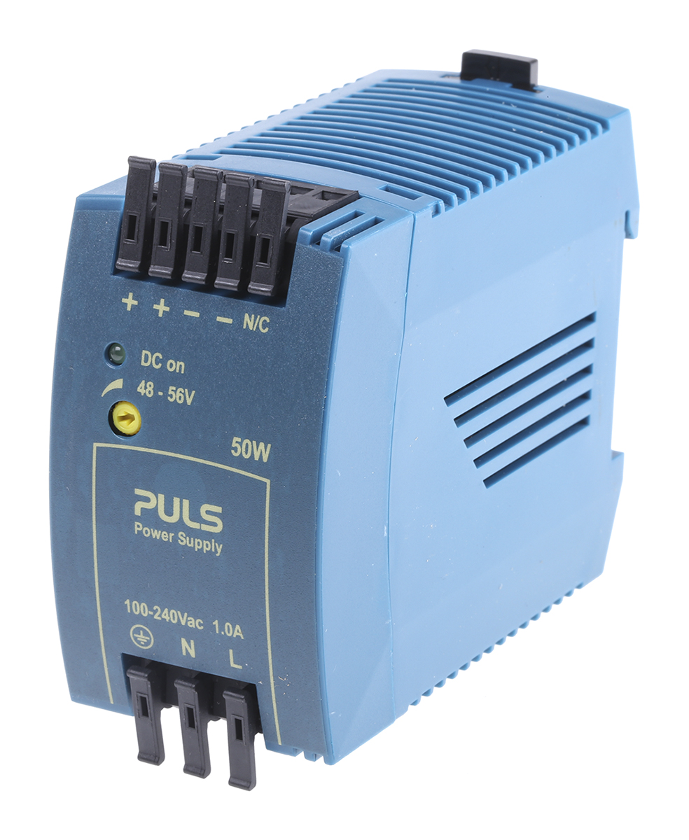 PULS MiniLine MLY Switched Mode DIN Rail Power Supply 240V ac AC Input 56V dc, 1.05 A Output DC 50 W