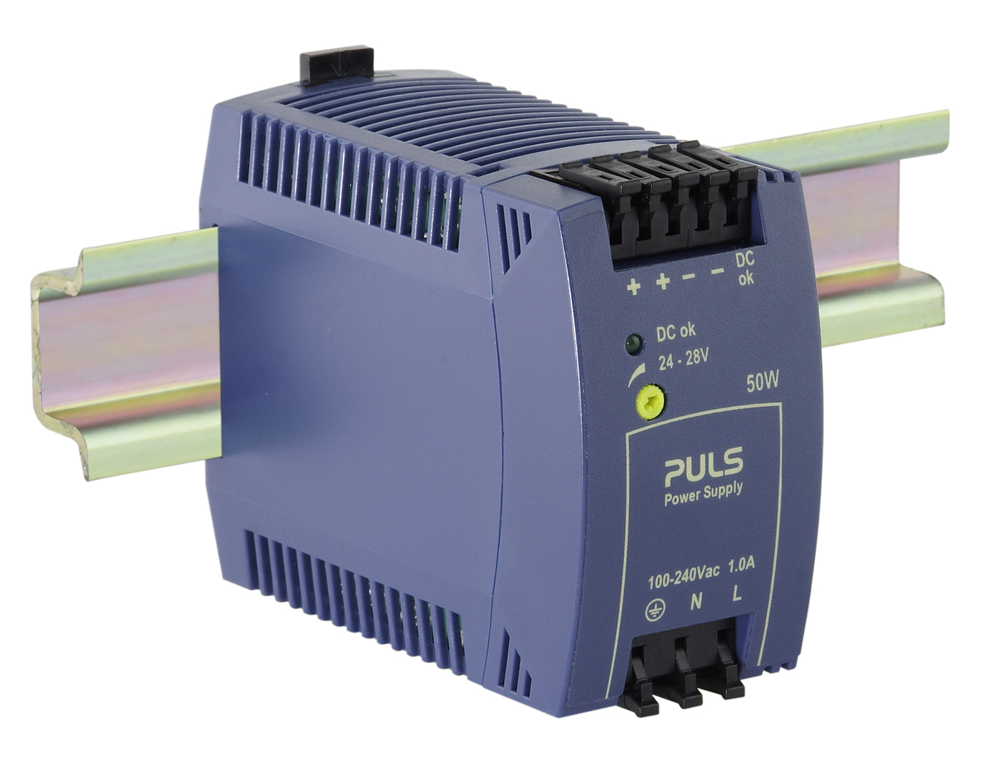 PULS ML50 DIN Rail DIN Rail Power Supply 240V ac/dc AC/DC Input 24V, 2.1 A Output DC 50 W