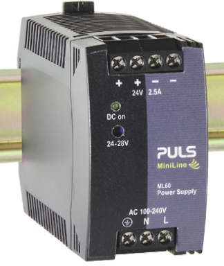 PULS MiniLine MLY Switch Mode Power Supply DIN Rail Power Supply 240V ac AC/DC Input 15V dc, 4.5 A Output DC 54 W