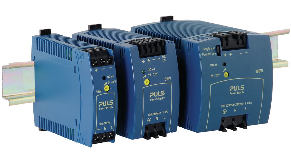 PULS MiniLine Power Supply DIN Rail Power Supply 28V ac AC Input 24V, 3.75 A Output DC 90 W