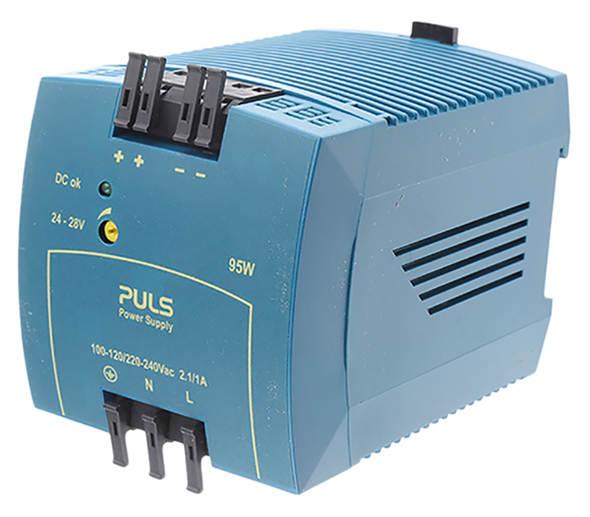 PULS MiniLine Switched Mode DIN Rail Power Supply 290 V dc, 240V ac AC/DC Input 28V dc, 3.9 A Output DC 95 W
