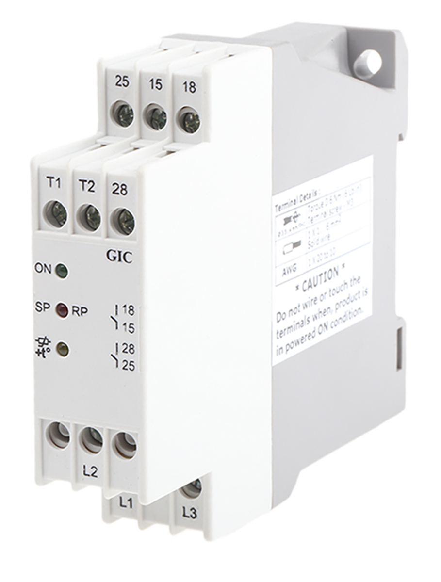 GIC Monitoring Relay, 3 Phase, SPDT, DIN Rail, 400V ac