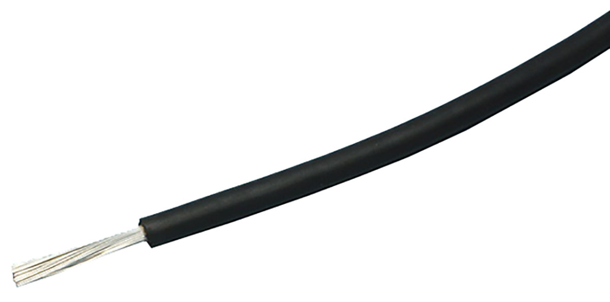 Hitachi MLCF Series Black 1.3 mm² Hook Up Wire, 16 AWG, 50, 20 m, Polyethylene, Polyflex, Polyvinyl Chloride, MLFC