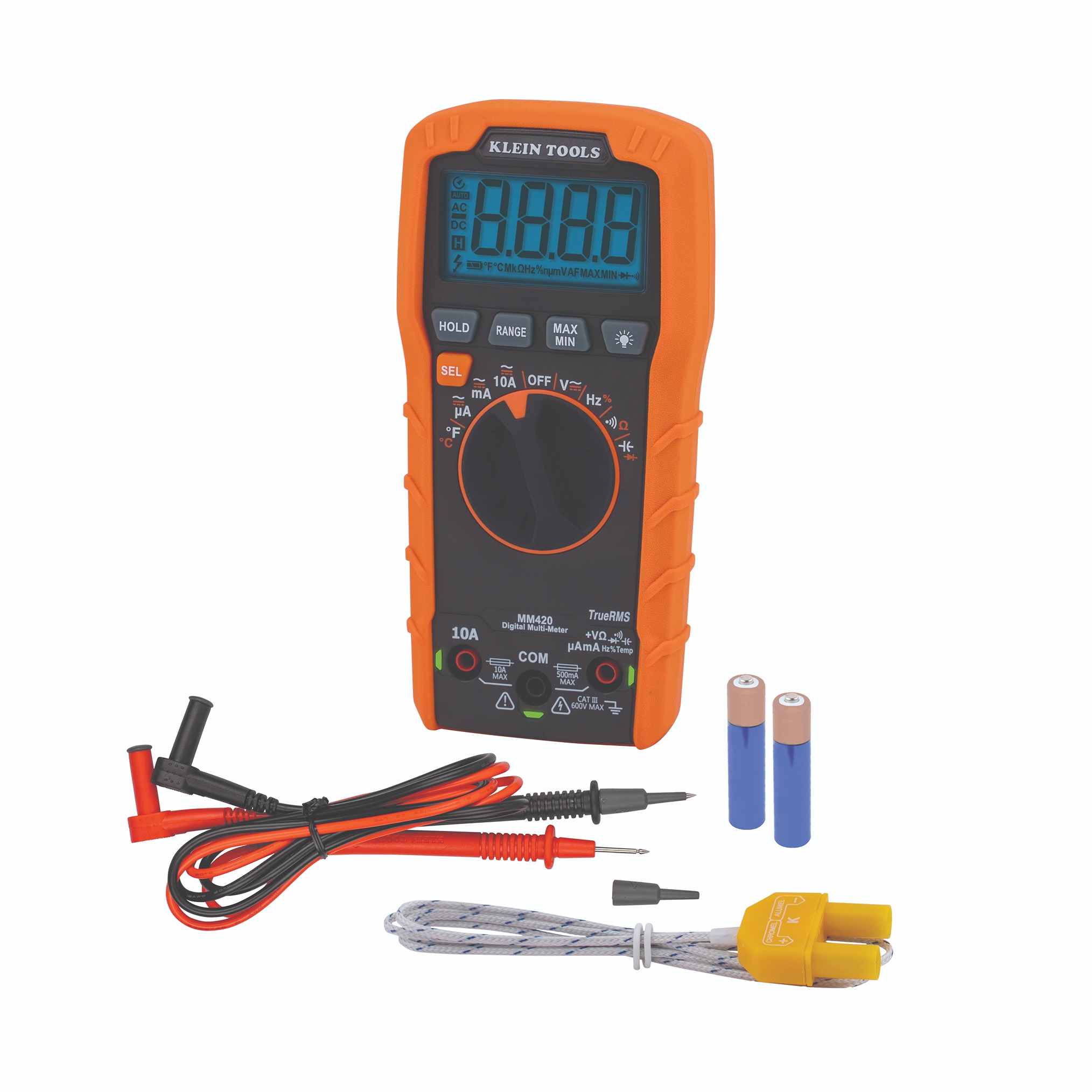 Klein Tools MM420 MM420 Handheld LCD Multimeter True RMS, 10 A ac, 10 A dc, 600 V ac