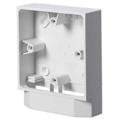 Cutterwell & Co Ltd MMB White Polyvinyl Chloride Box, BS, IP20, Surface Mount Mount, 1 Gangs 86 mm 86mm 25