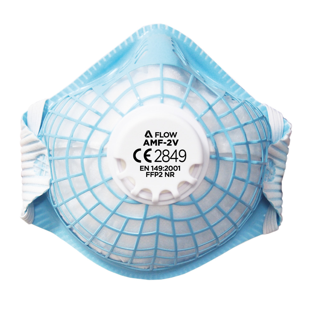 mmfsalpamf2v Skytec AMF2V Series Disposable Respirator for General Purpose Protection Valved, FFP2 NR 10 Per Pack per Package Moulded