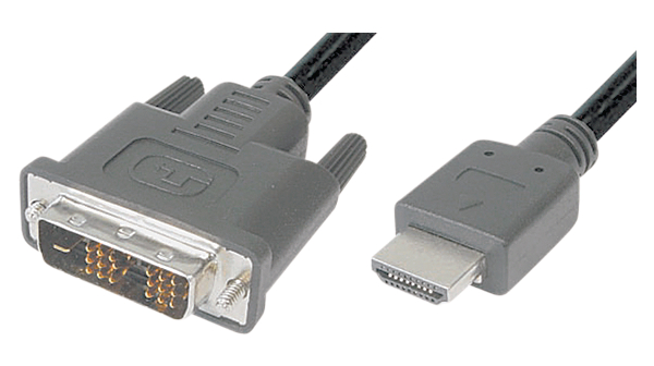 Goobay MMK series, 1 m 1920 x 1080 HDMI Cable, - Male DVI-D to Male DVI D 18+1 Pin Male, Black