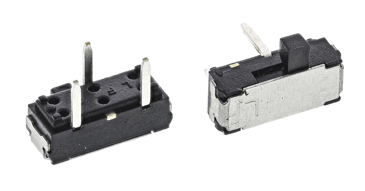KNITTER-SWITCH PCB Slide Switch SPDT Latching 200mA Silver Plated Phosphor Bronze