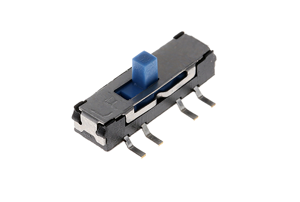 KNITTER-SWITCH PCB Slide Switch DPST Latching 300mA Silver Plated Copper