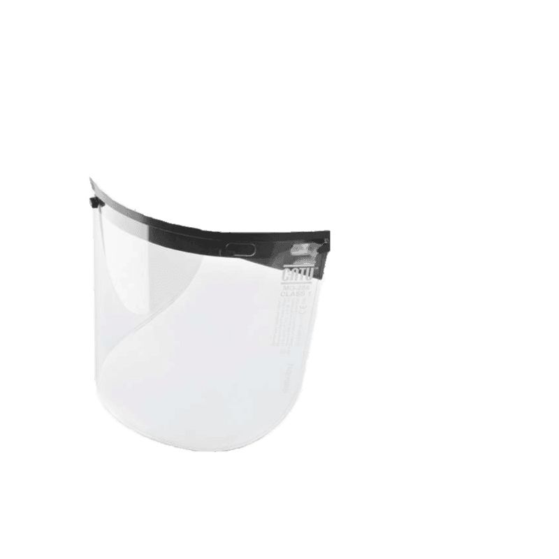 mo-286 Catu Clear Polycarbonate Face Shield with Brow Guard, Resistant To High Speed Particles, Electric Arc Resistant, Impact