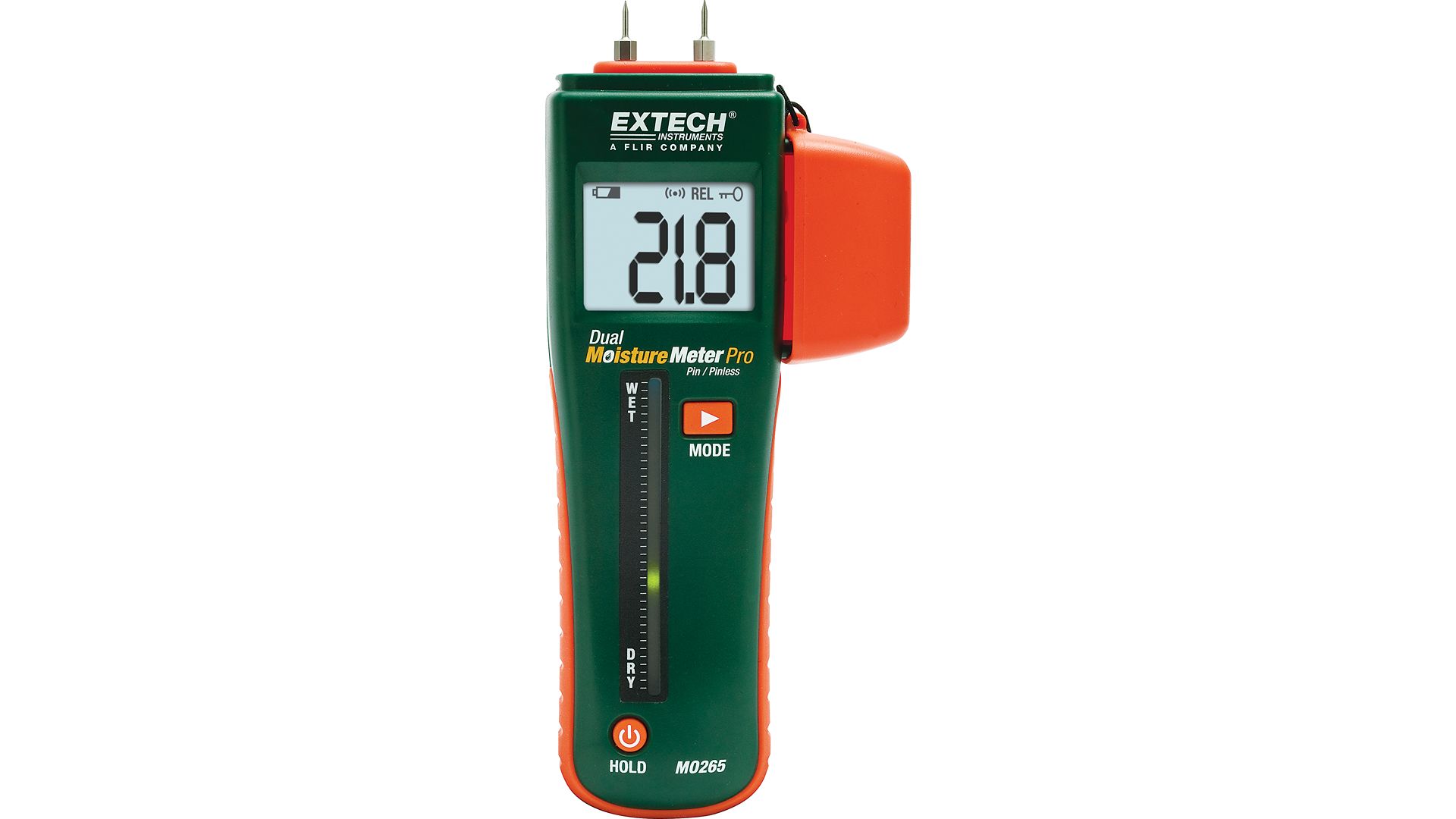 Extech MO265 Moisture Meter, LCD Backlight Display, Battery-Powered