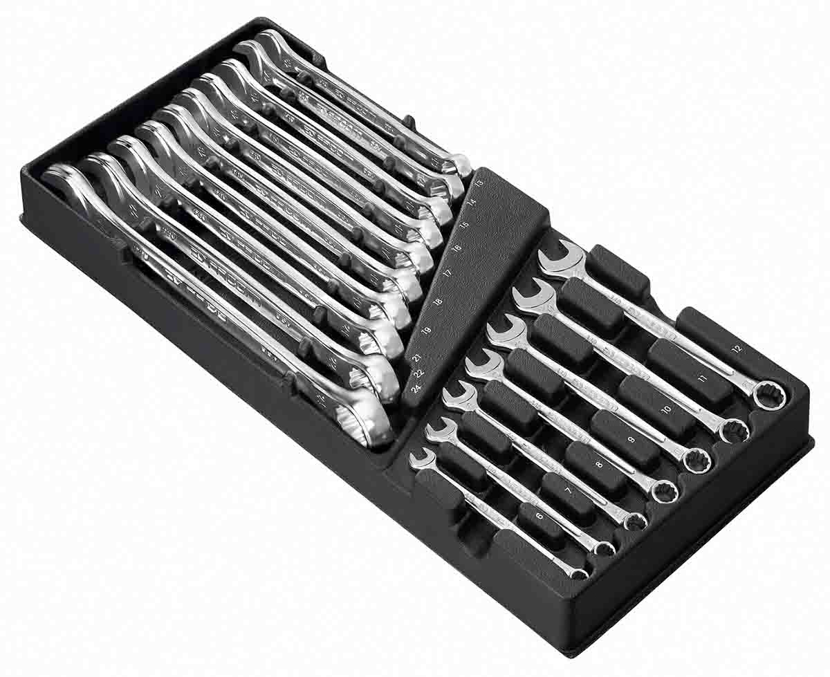 Facom 17-Piece Spanner Set, 6 - 7 - 8 - 9 - 10 - 11 - 12 - 13 - 14 - 15 - 16 - 17 - 18 - 19 - 21 - 22 - 24