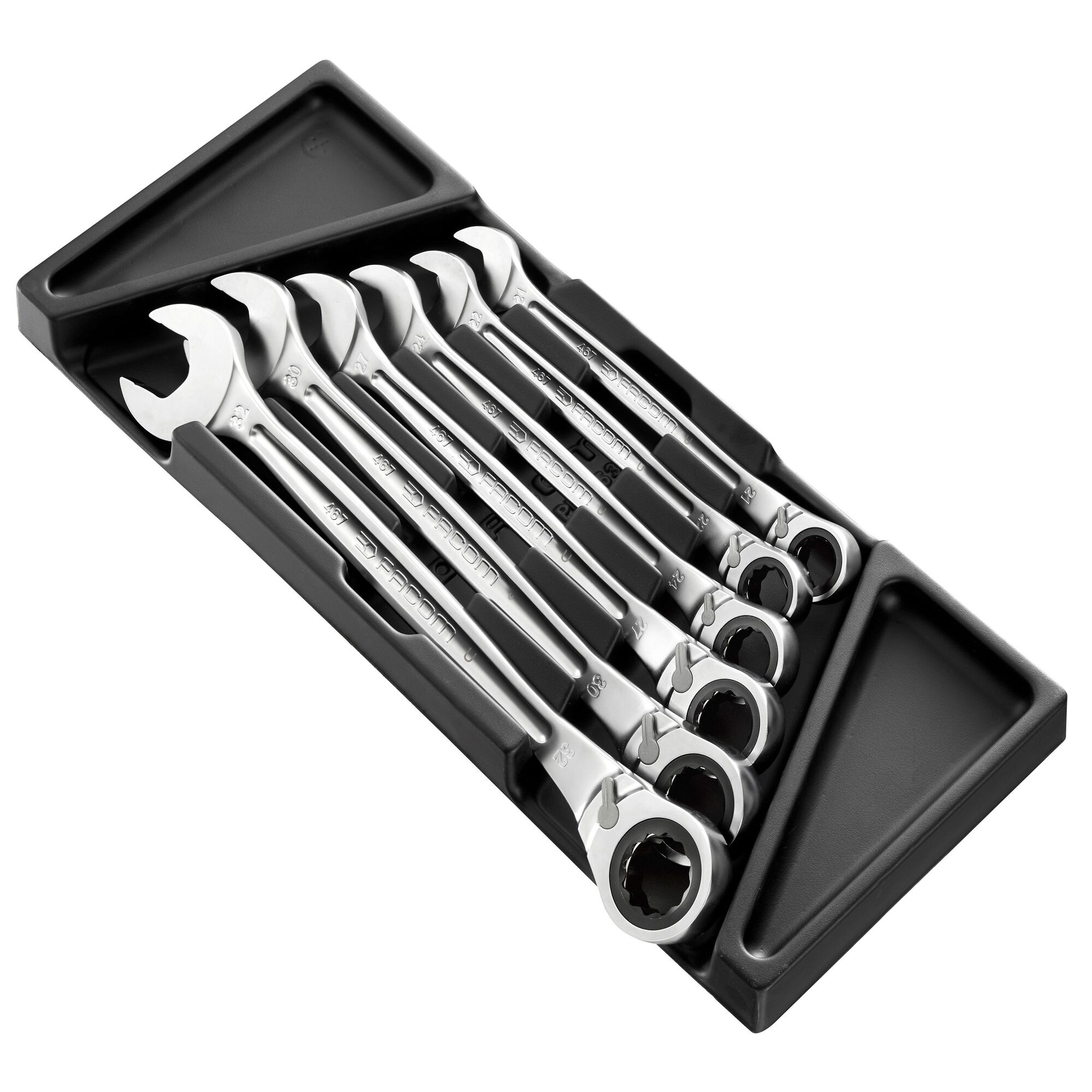 Facom 6-Piece Spanner Set, 21 - 22 - 24 - 27 - 30 - 32 mm