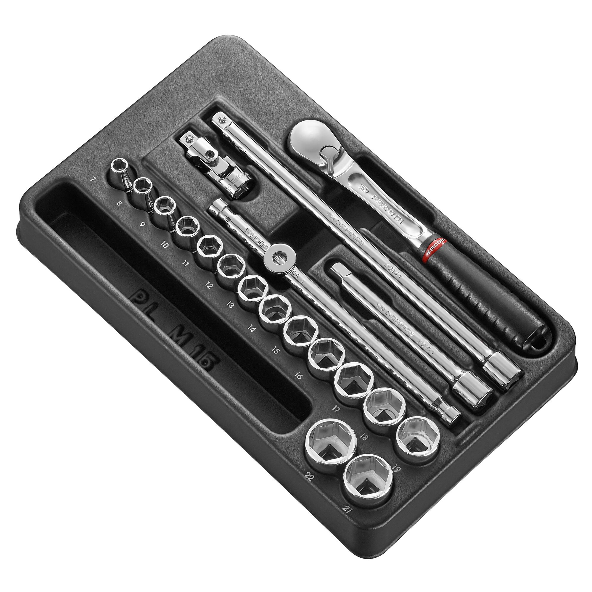 Facom 20-Piece 3/8 in 6 Point Socket Set