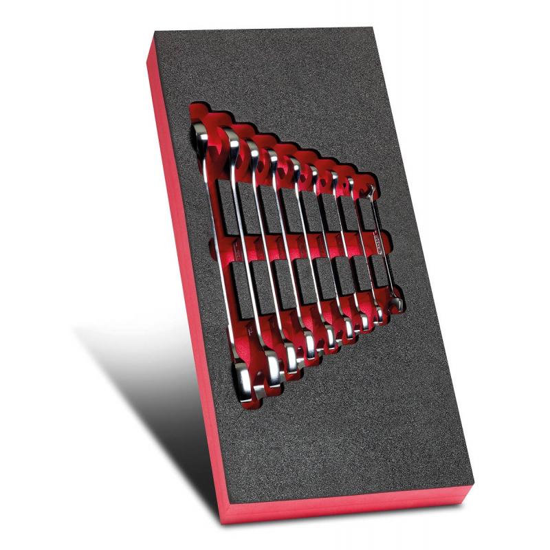 Facom 9-Piece Open End Spanner, 6 x 7 to 22 x 24 mm