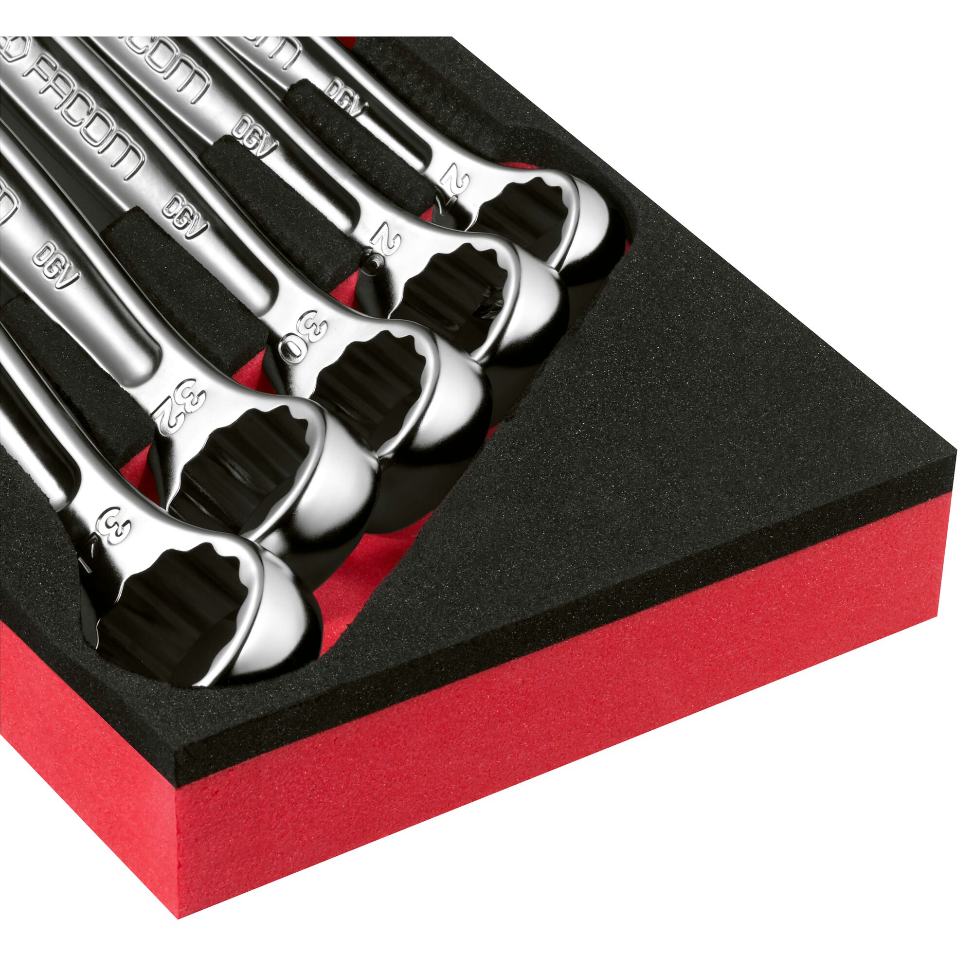modm440-2pb Facom 5-Piece Combination Wrench, 27 - 29 - 30 - 32 - 34 mm