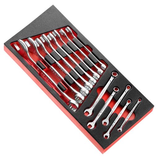 Facom 13-Piece Spanner Set, 1/2 in, 11/32 in, 7/16 in, 440.1/4 in, 11/16 in, 3/4 in, 3/8 in, 15/16 in, 5/8 in, 13/16 in,