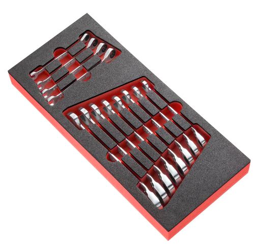 Facom 12-Piece Spanner Set, 5/16 in, 5/8 in, 3/4 in, 11/32 in, 1/2 in, 15/16 in, 7/8 in, 3/8 in, 1/4 in, 11/16 in, 9/16