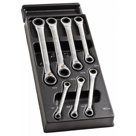 Facom 13-Piece Combination Ratchet Spanner Set, 6 To 19 mm, Foam